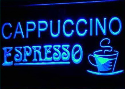 Cappuccino Espresso LED Sign